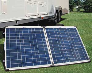 fold up solar panels front